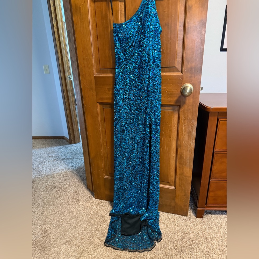 Stunning Blue Sequin Gown
